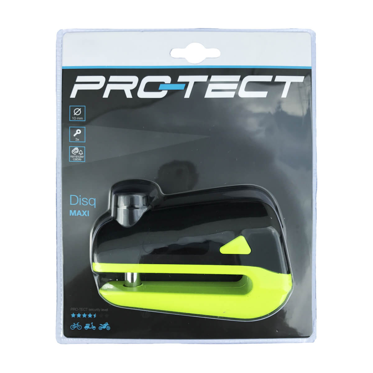 Bloqueo de freno de disco pro-tect 10 mm (con bolsa y cable de recordatorio)