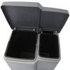 Curver Curver Duo Pedal Bin 15L+6L Silver Nero