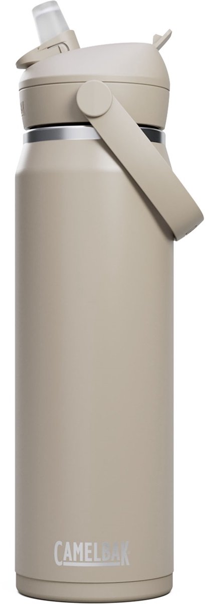 Camelbak thrive botella para beber con pajita - 750 ml - acero inoxidable - con pajita - botella de agua aislante - beige