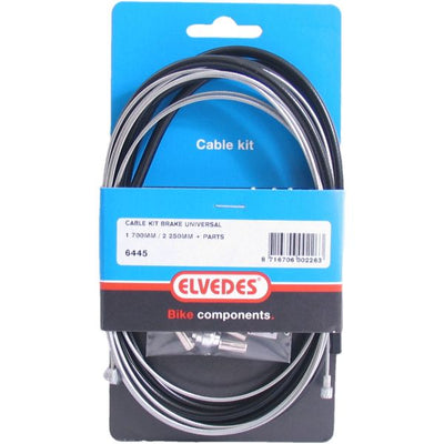 Kit de cable de freno universal Elvedes 1700 mm 2250 mm galvanizado - negro (en el mapa)