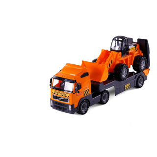 Polesie Volvo truck with trailer and bulldozer