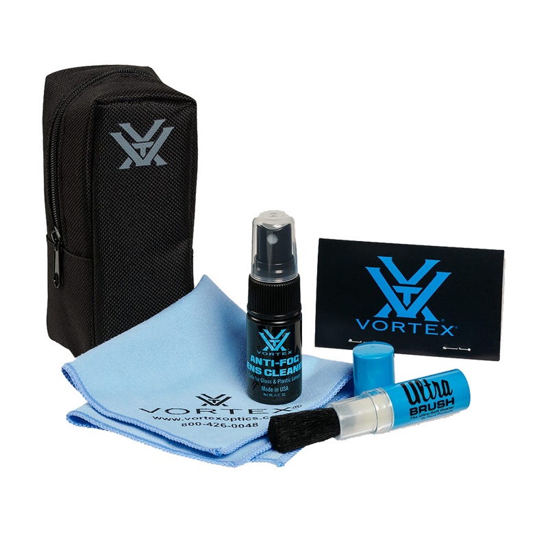 Vortex fog free lens cleaning field kit