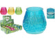 Pro garden citronella kaars in glas gekleurd 9x9,8cm