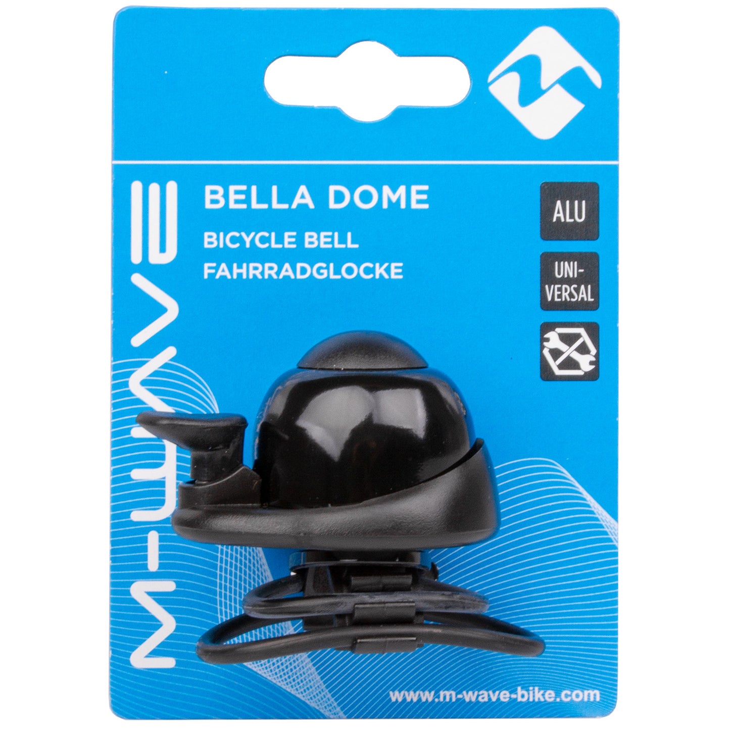 M-wave mini bel, negro con anillo de goma