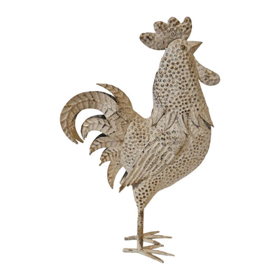 Gallo decorativo in atmosfera signorile in metallo 32x14x50,5 cm