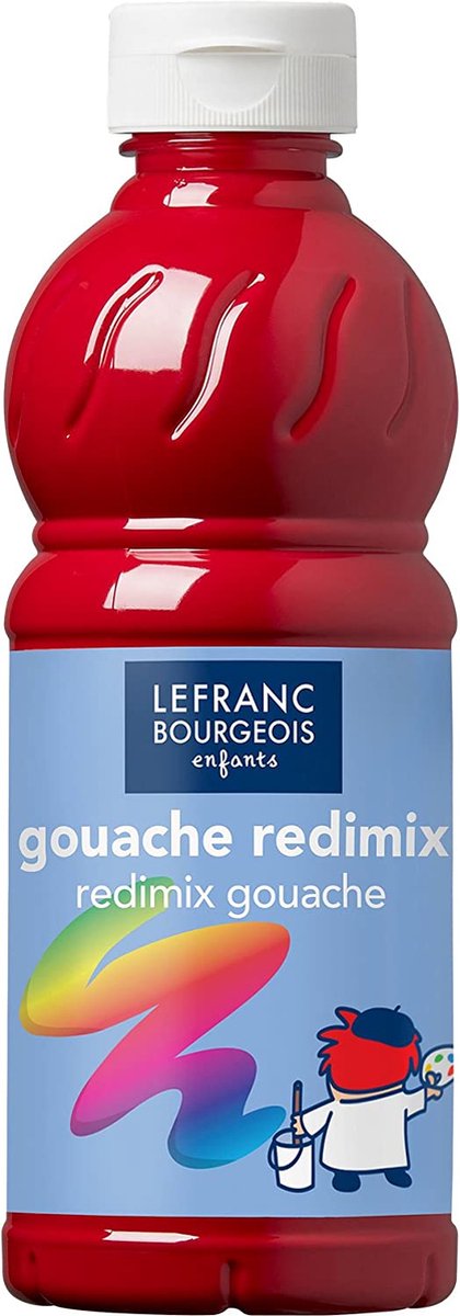 Lefranc burgués l b pintura gouache redimix rojo primario 500ml