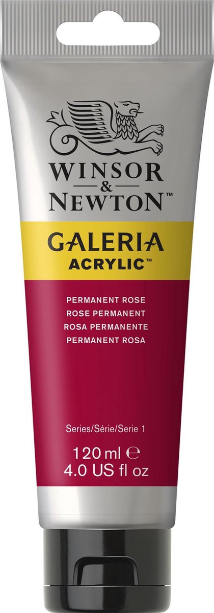 Winsor newton galeria acrilico 120ml rosa permanente