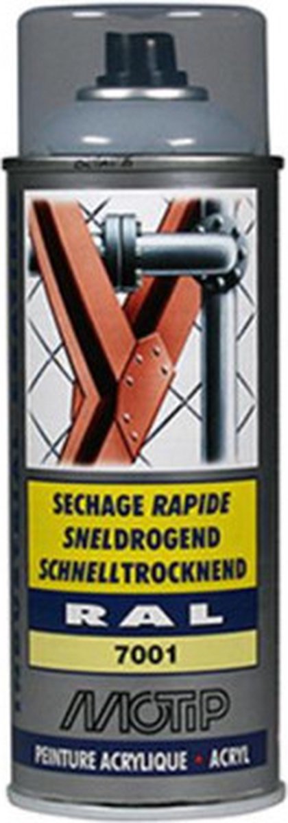 Motip 1051630 - ind. bomboletta spray grigio argento ral 7001 da 400 ml | 1 pz