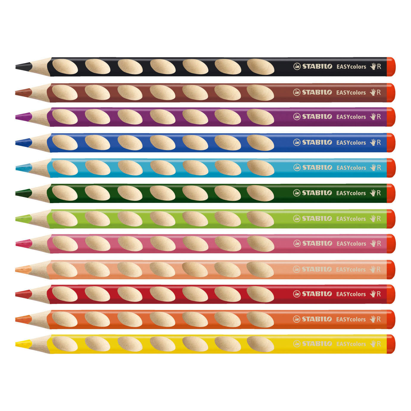 Lápices de color stabilo easycolors a la derecha 12 pcs. + sacapuntas