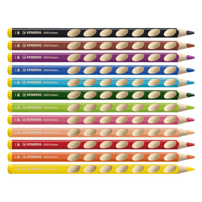 Stabilito EasyColors matite colorate a sinistra 12 pezzi. + affiliatore a matita