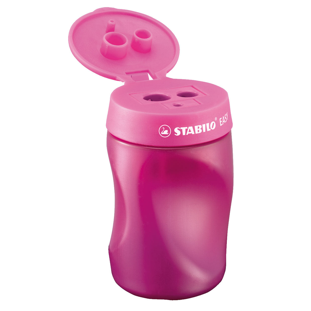 Stabilito easysharpener 3 in 1 matita più nitida sul rosa sinistro