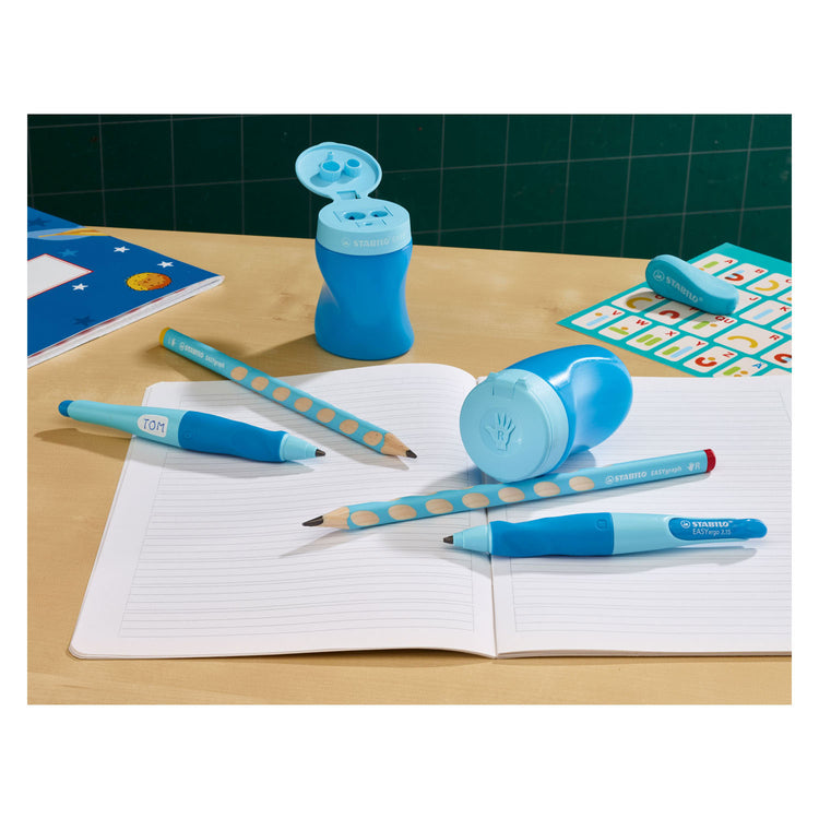 Stabilo easysharpener 3 in 1 puntenslijper rechts blauw