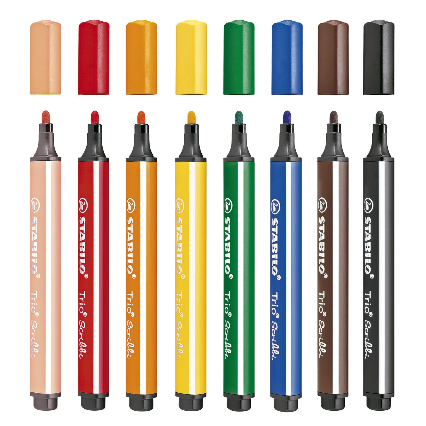 Stabilo Trio Scribbi FIENTE -TIP PEN con punto de remojo Set 8 piezas