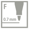 STABILO Trio A-z Viltstift, 24st.