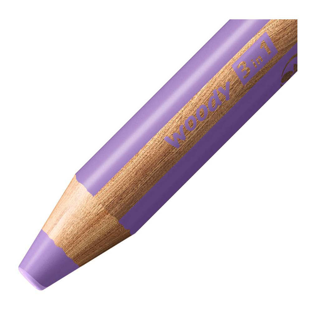 Stabilo Woody 3 en 1 Lilac de lápiz de color multicalent