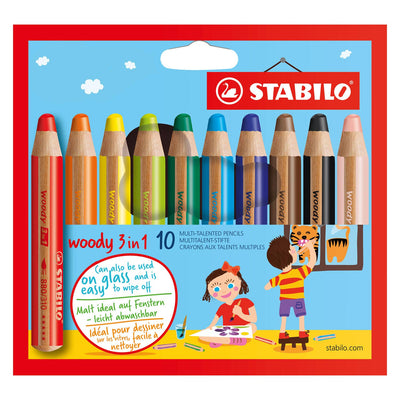 Stabilo Woody 3in1 matite colorate - 10 colori