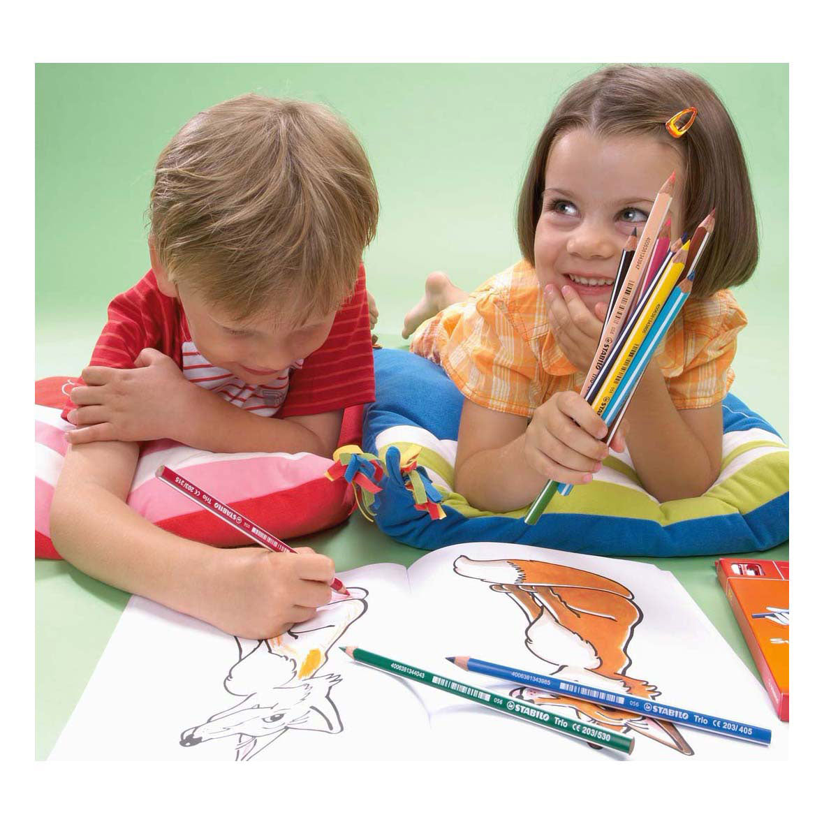 Stabilo trio thick - dik driekantig kleurpotlood - set 12 st.