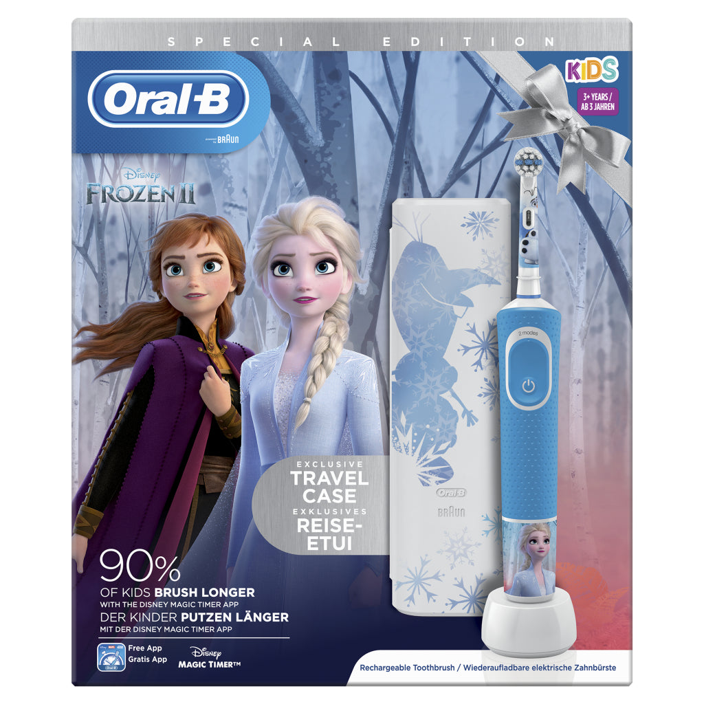 Oral-b oral-b niños congelados 2 cepillo de dientes eléctrico azul blanco