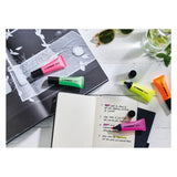Stabilo neon - markeerstift - unieke tube vorm - etui 4 kleuren - afbeelding 4
