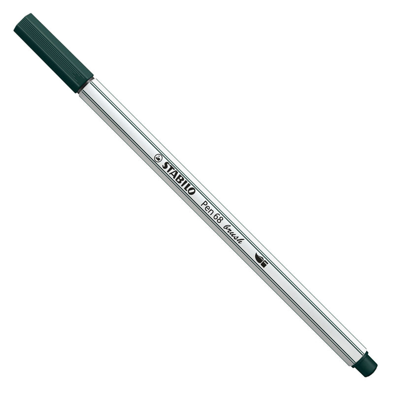 Stabilo pen 68 brush - viltstift - aarde groen (63)