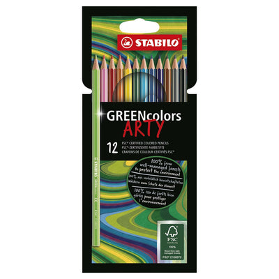 STABILE GREENCOLORS Pencille colorate Arty, 12st.