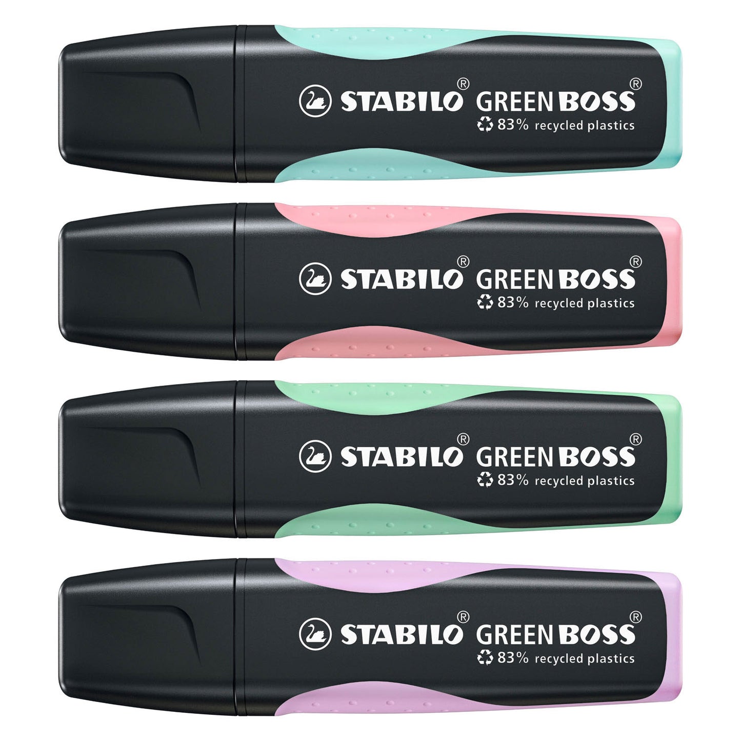 Stabilo GREEN BOSS Pastel Markeerstift Set Met 4 Stuks