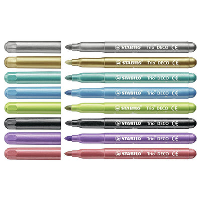 Stabilo Trio Deco Metallic FIENT -TIP PENS 8ST.