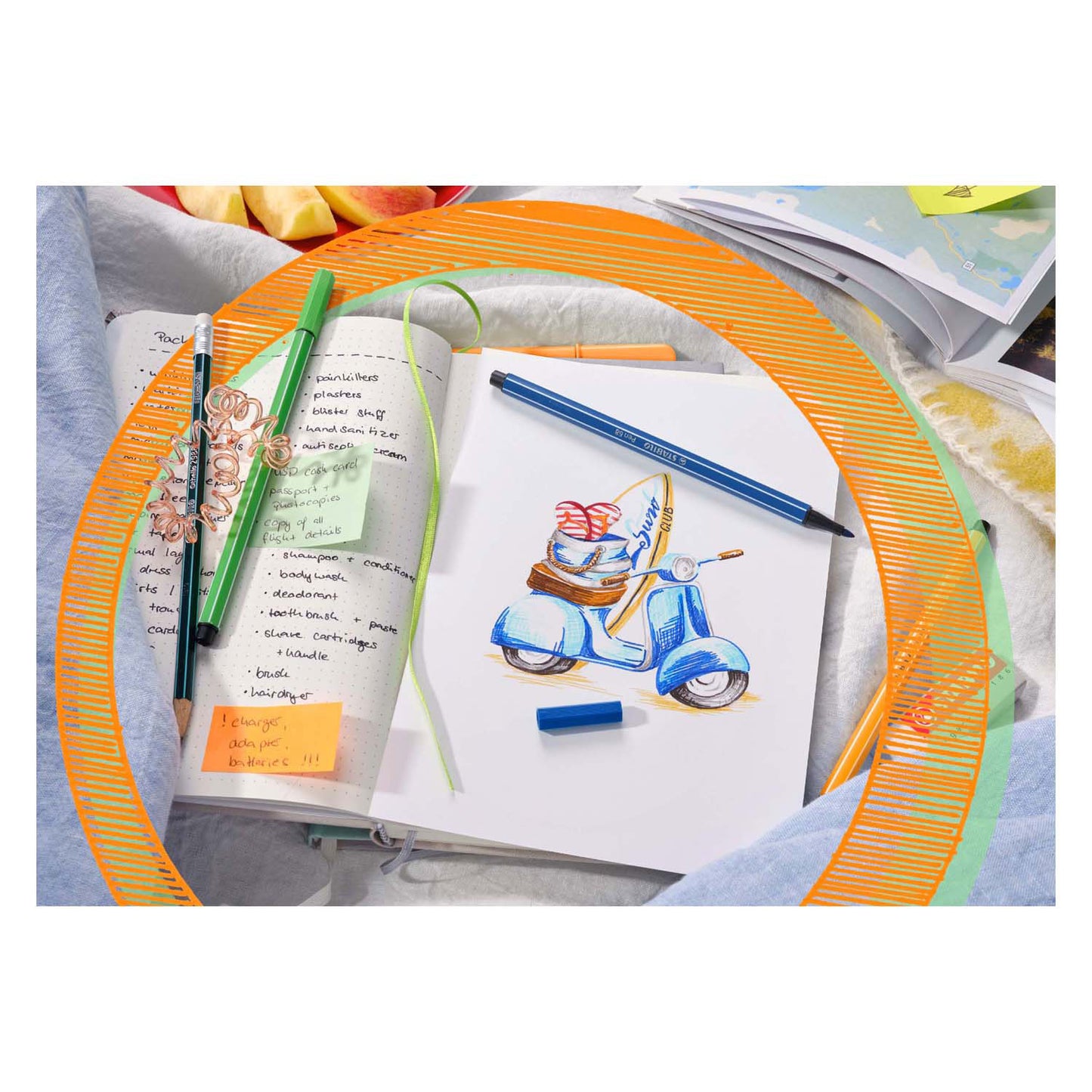 Stabilo pen 68 - viltstift - set met 8 stuks