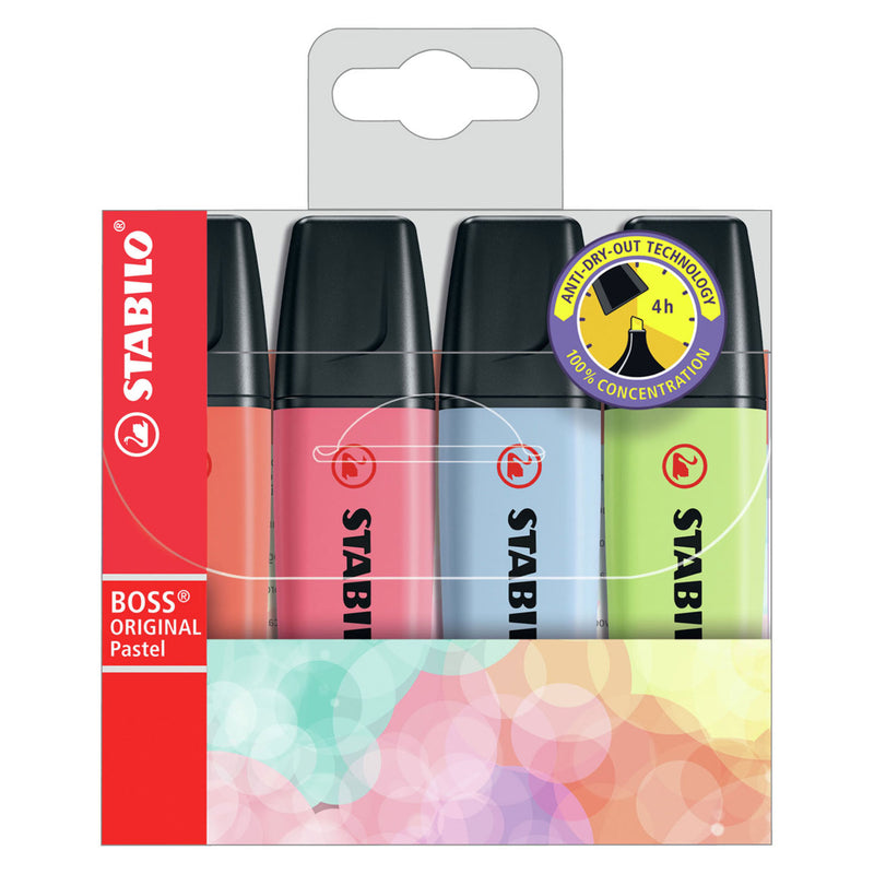 Marcadores pastel originales de Stabilo Boss, 4st.