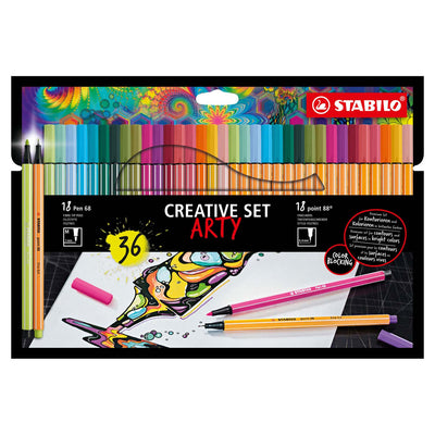 Stabilo stabilo set arty fieltro -tip plumas 68 88 36 piezas