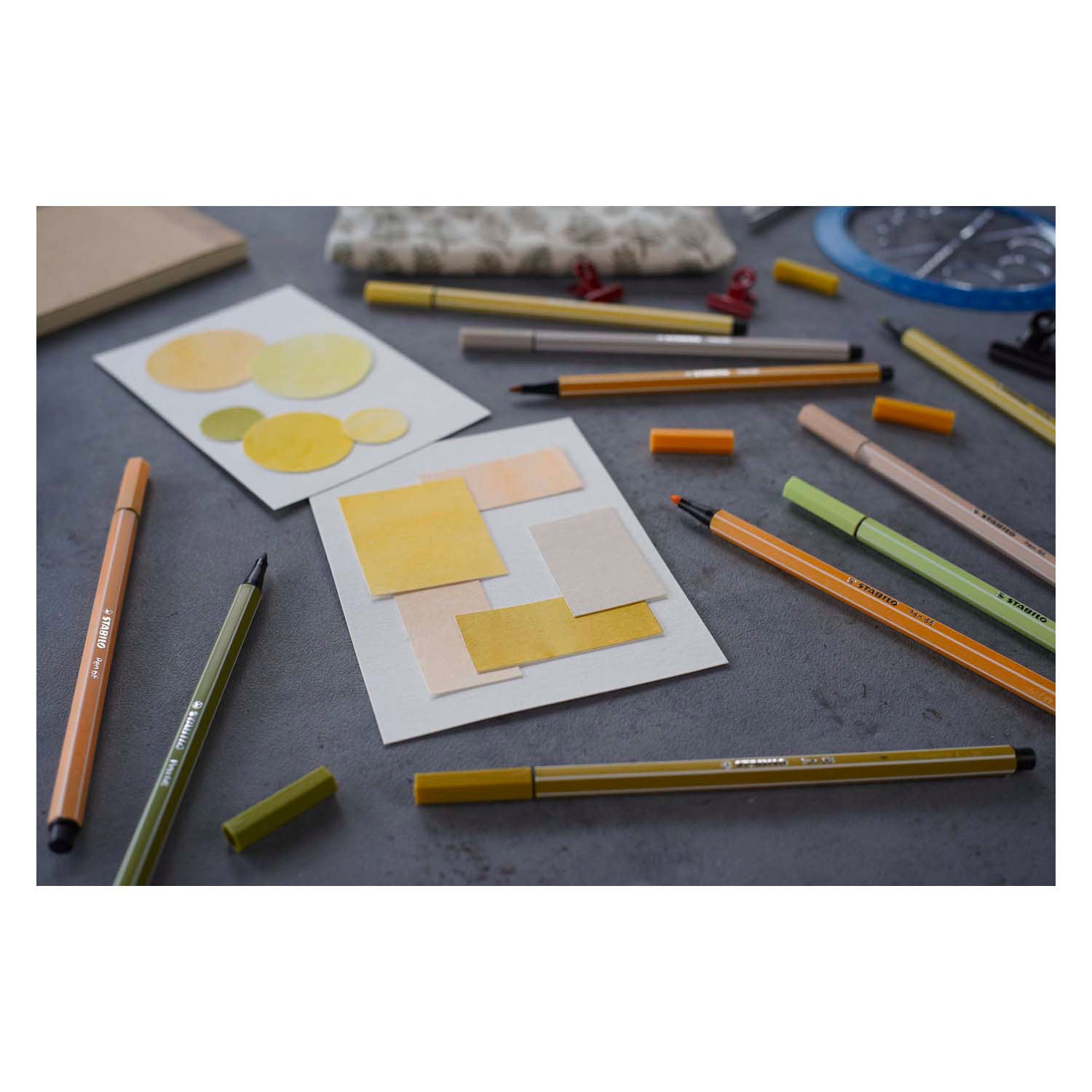 Penna Stabolo 68 Felf di scatola in metallo artistico -Penne per tiri, 66st.