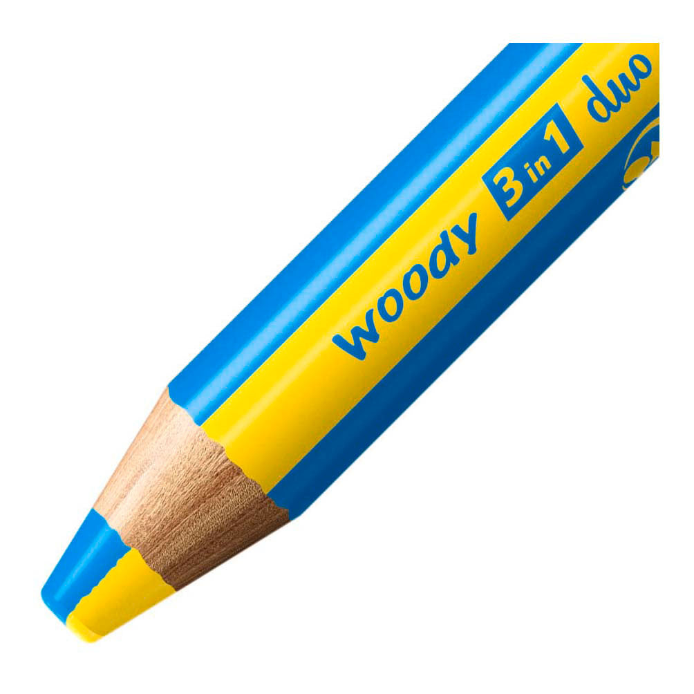 Stabilo woody 3 in 1 duo - multitalent kleurpotlood - set 10 st. + puntenslijper