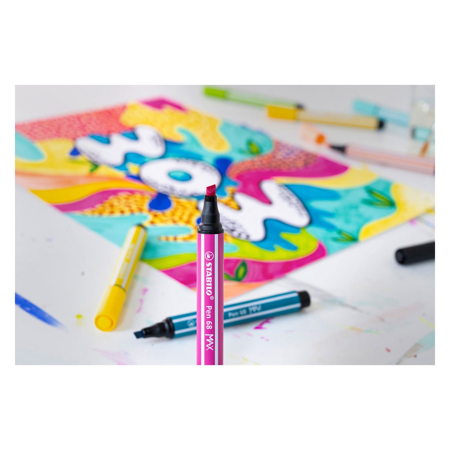 Penna di stabolo 68 Felt Max -Tip Penna con un eliotropio di scalpello spesso