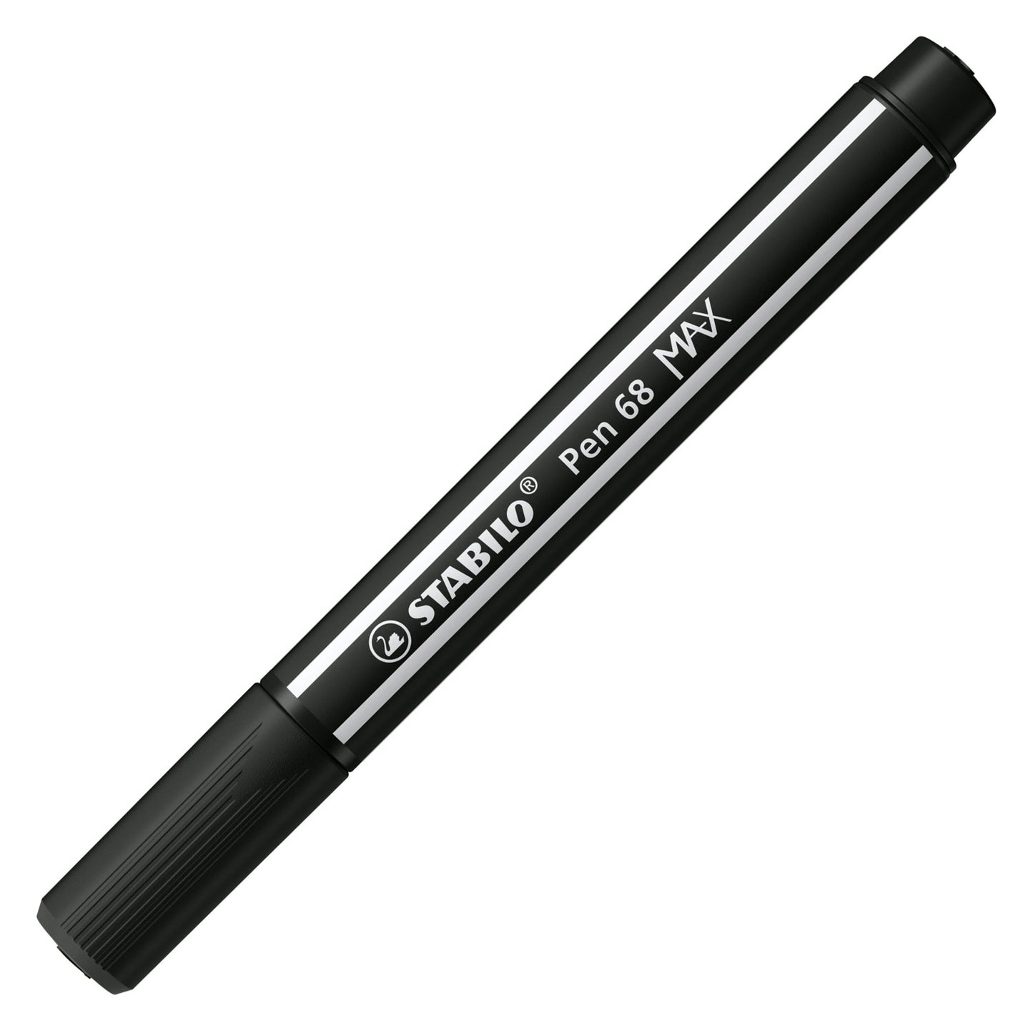 STABILO Pen 68 MAX Viltstift Met Dikke Beitelpunt Zwart