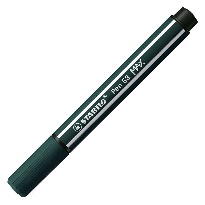 Stabilo pen 68 max - viltstift met dikke beitelpunt - aardegroen