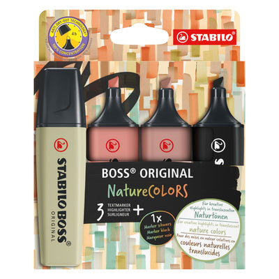 STABILO BOSS Naturecolors Tonos naturales que marcan los shifts, 4st.