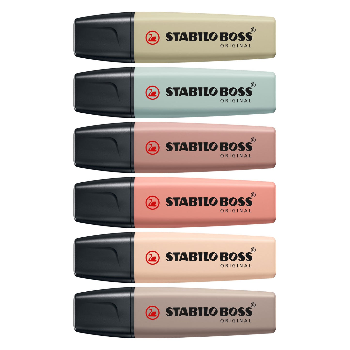 Stabilo boss original - markeerstift - set 6 stuks - naturecolors