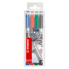 Marcador permanente Stabilo write-4-all mediano (1,0 mm) - 4 uds.