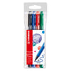 Fineliner Stabilo pointmax: oltremare, nero, rosso carminio, verde