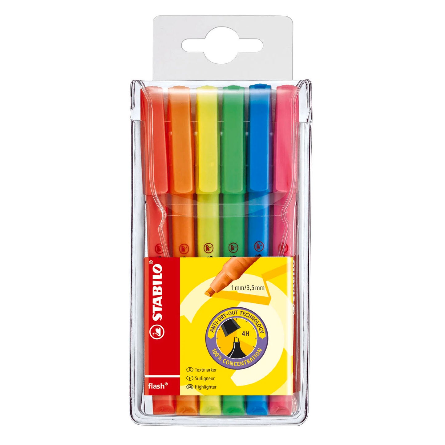 Resaltadores flash Stabilo - 6 uds.