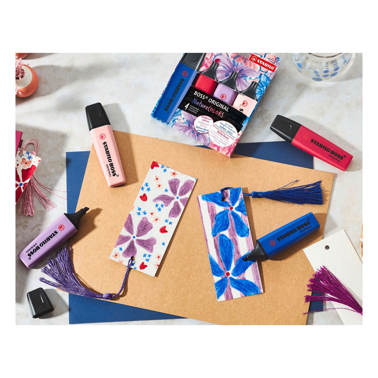 Evidenziatore Stabilo Boss Wildflower - oltremare