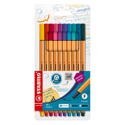 Fineliner Stabilo point 88 colori moda - 10 pz.