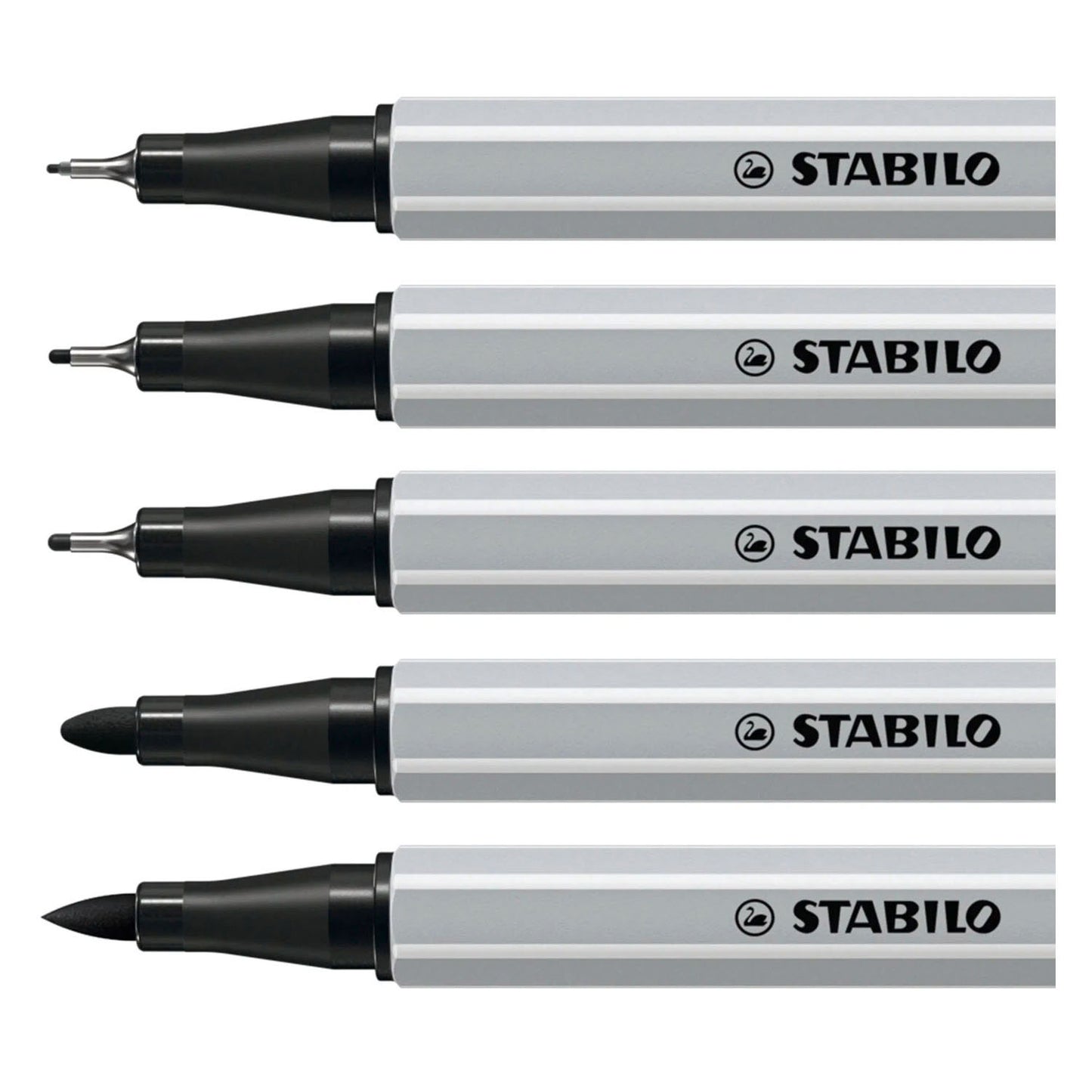 Stabilo creative tips arty bolígrafos negro - 5 piezas