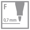 Marcador permanente Stabilo write-4-all fino (0,7 mm) - 4 piezas.