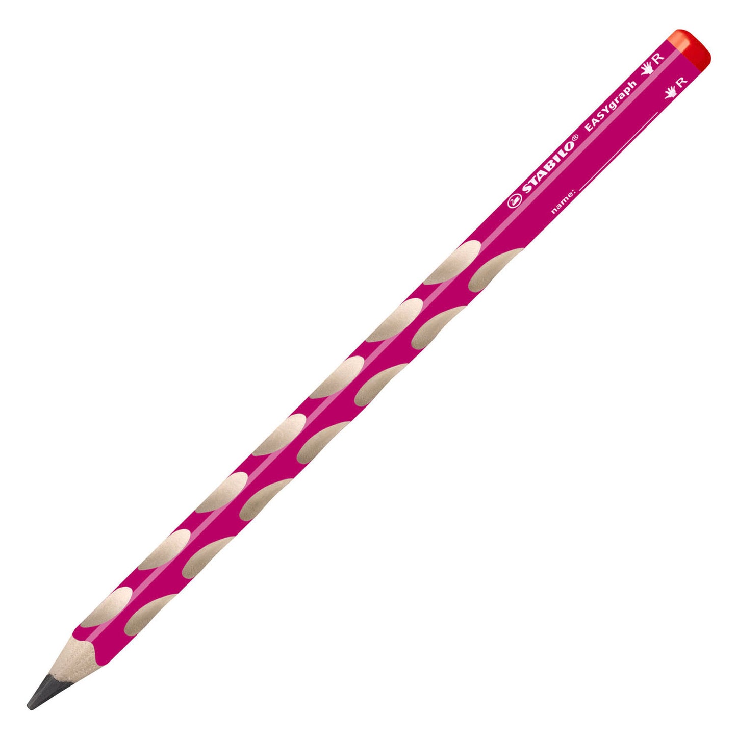Stabilo easygraph - matita ergonomica in grafite - destrimani - durezza hb - rosa - 2 pezzi