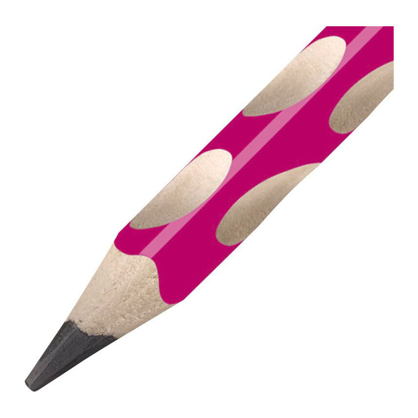 Stabilo easygraph - matita ergonomica in grafite - destrimani - durezza hb - rosa - 2 pezzi
