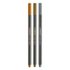 Stabilo pen 68 pennarelli metallici argento oro rame - 3 pz.
