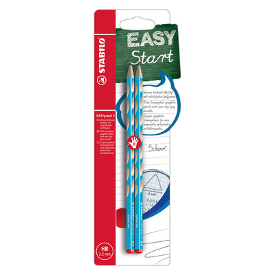Matite in grafite per destrimani Stabilo easygraph s hb azzurro - 2 pz.