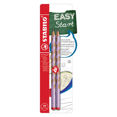 Stabilo easygraph - ergonomic graphite pencil - right-handed - hb hardness - pastel purple - 2 pieces