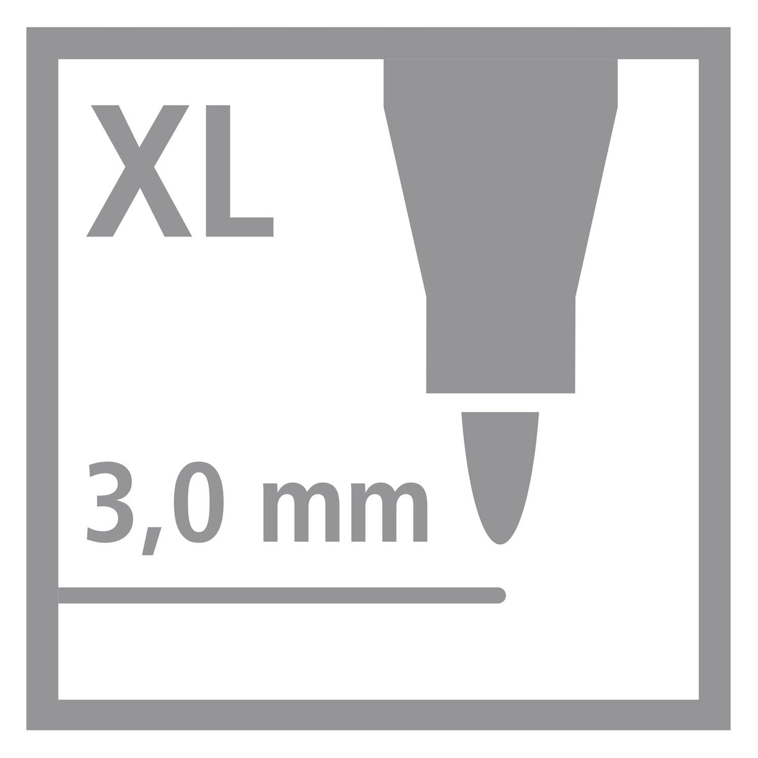 Stabilo trio jumbo - viltstift - robuuste xl-punt - 12 kleuren - plastic koker met 48 stuks